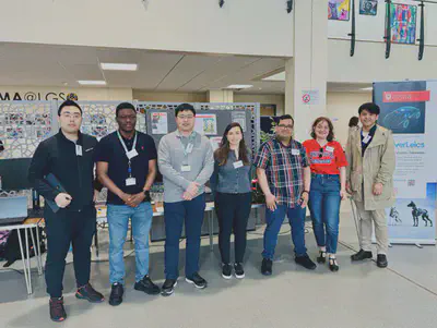 The DriverLeics student team at an exhibition
